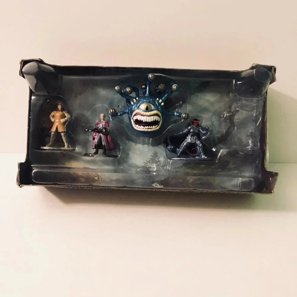 Lot of 4 Dungeons and Dragons Die Cast Metal Collectible Figures Missing 1
